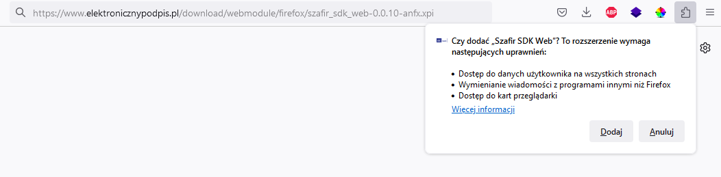 firefox szafir Obraz pomocniczy