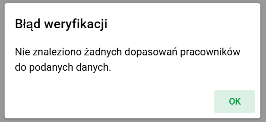 Brak dopasowań pracowników z Excel