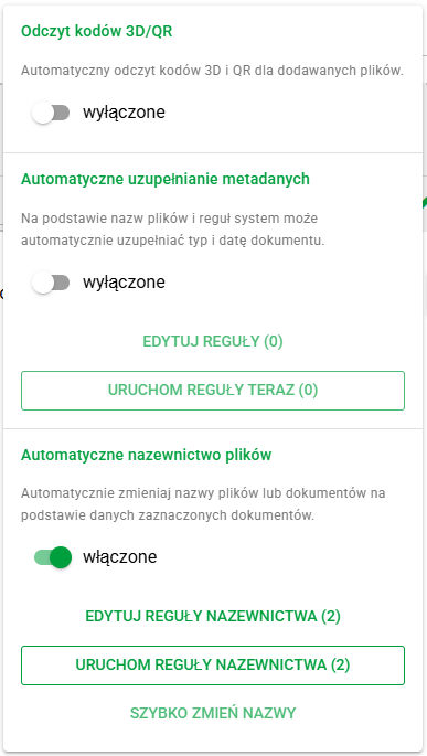 Otwarcie reguł