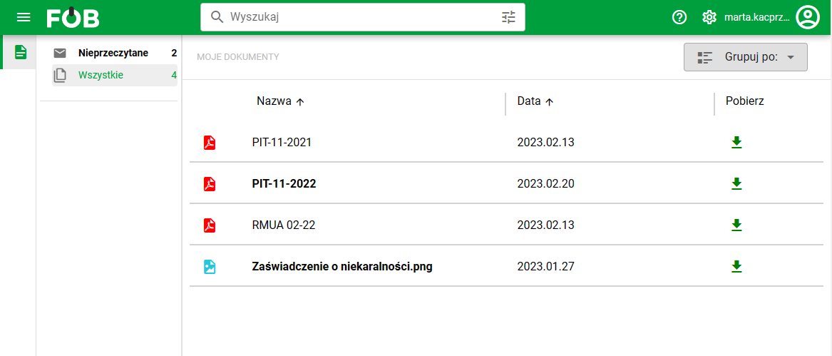 Moje dokumenty desktop Obraz pomocniczy