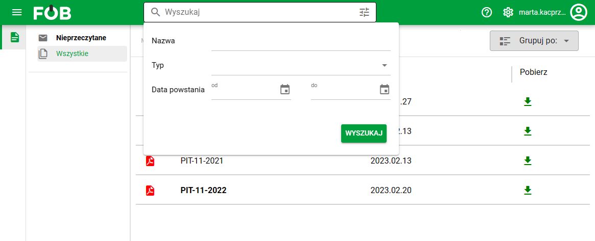 moje dokumenty filtrowanie Obraz pomocniczy