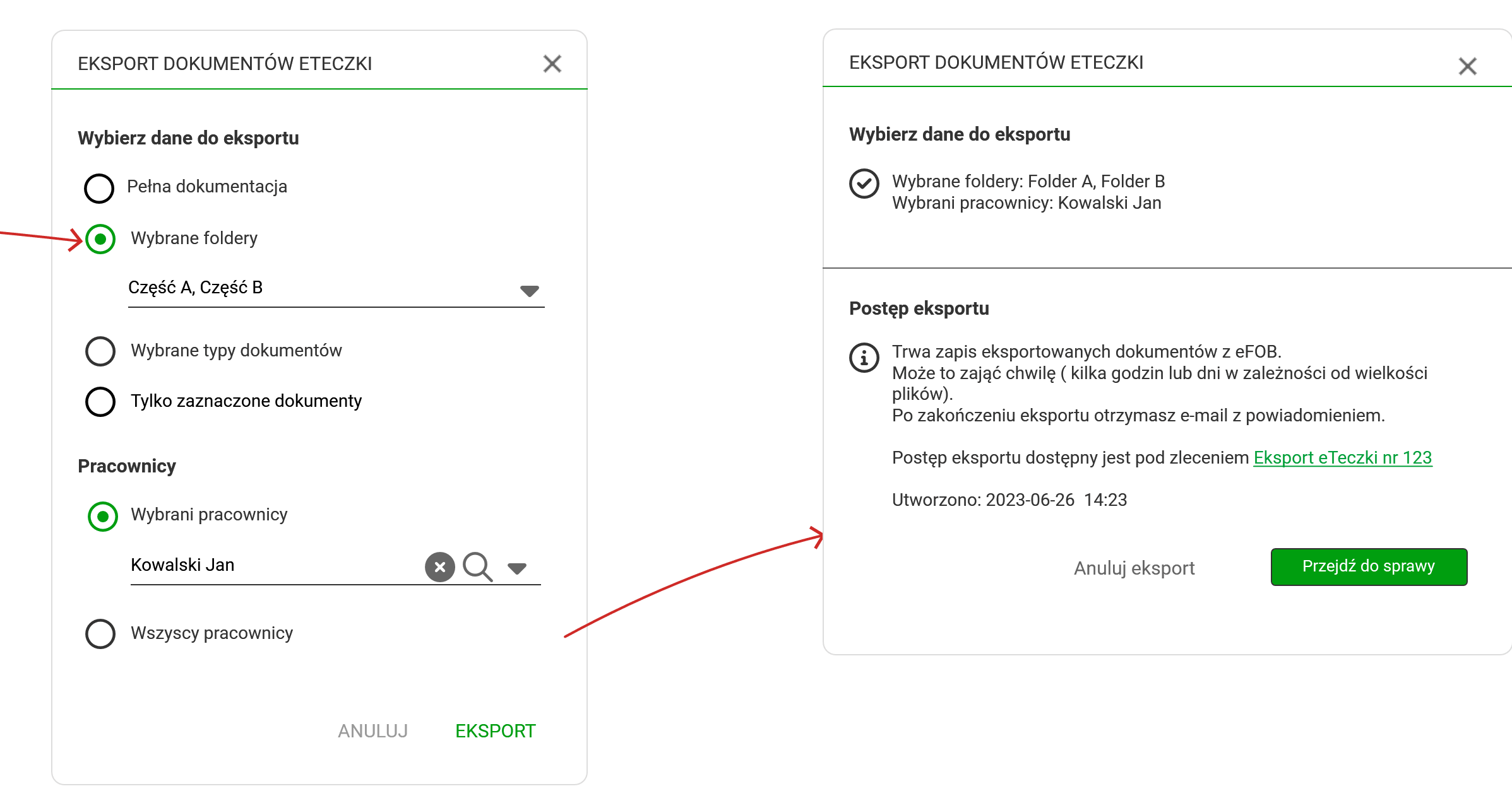 Eksport eteczki Obraz pomocniczy
